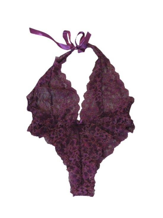 Seven Til Midnight Other - Seven 'til Midnight Burgandy Stretch Lace Bodysuit